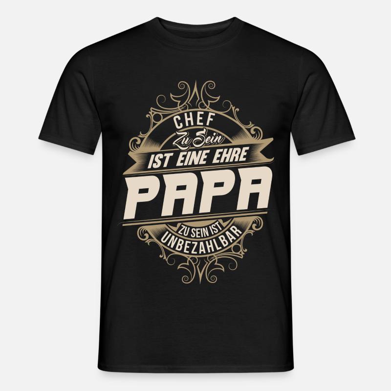 Chef Papa - Männer T-Shirt - Schwarz