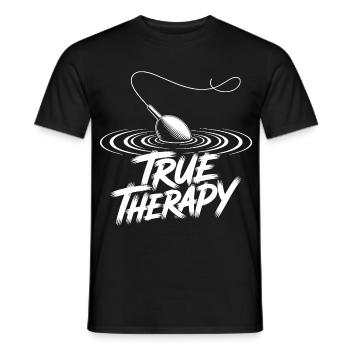 Fishing My Therapy - Men's T-Shirt - black - Front - AI Model Male 178 light (178cm)