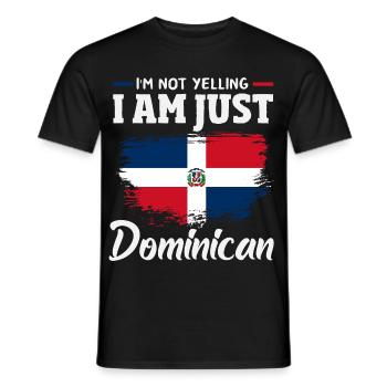 Drapeau de la République dominicaine Dom Rep Pride - T-shirt homme - noir - Devant - AI Model Male 178 light (178cm)