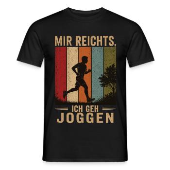 Mir reichts Ich geh joggen Retro Läufer Shirt - Männer T-Shirt - Schwarz - Vorne - AI Model Male 178 light (178cm)
