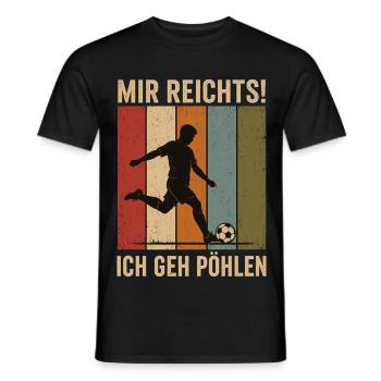 Mir reichts Ich geh pöhlen Retro Fußball Shirt - Männer T-Shirt - Schwarz - Vorne - AI Model Male 178 light (178cm)