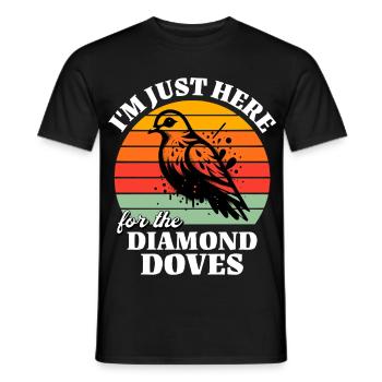Funny Diamond Dove Sayings - Men's T-Shirt - black - Front - AI Model Male 178 light (178cm)