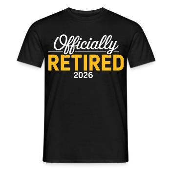 Retired 2026 Funny Retired Graphic Men Retirement - Men's T-Shirt - black - Front - AI Model Male 178 light (178cm)