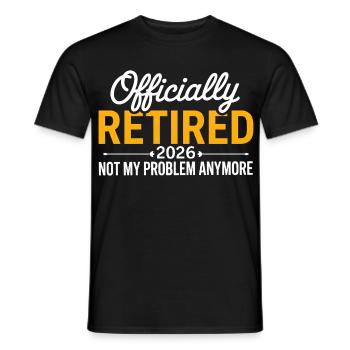 Retired 2026 Funny Retired Graphic Men Retirement - Men's T-Shirt - black - Front - AI Model Male 178 light (178cm)