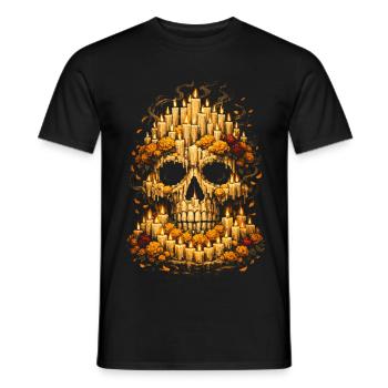 Día de los Muertos - Men's T-Shirt - black - Front - AI Model Male 178 light (178cm)