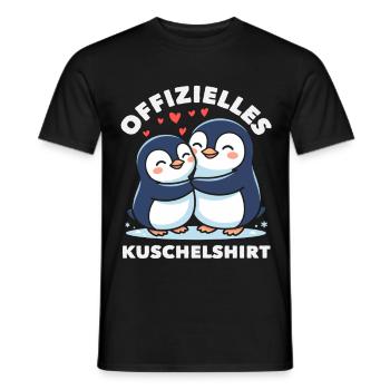 Offizielles Kuschelshirt Pinguine Liebe - Männer T-Shirt - Schwarz - Vorne - AI Model Male 178 light (178cm)