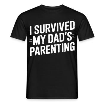 Father's Day Father Dad Humor Design - Men's T-Shirt - black - Front - AI Model Male 178 light (178cm)