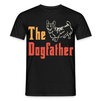 Le Corgi du Père Chien – Amoureux des chiens drôles - T-shirt homme - noir - Devant - AI Model Male 178 light (178cm)
