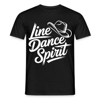 Line Dance Spirit - Men's T-Shirt - black - Front - AI Model Male 178 light (178cm)