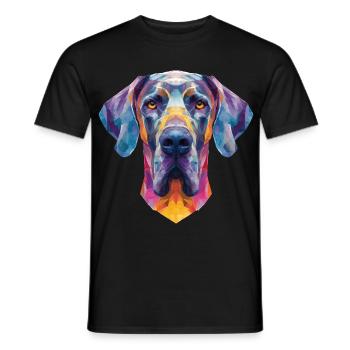 Deutsche Dogge - Männer T-Shirt - Schwarz - Vorne - AI Model Male 178 light (178cm)