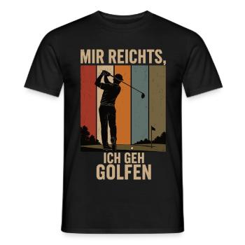 Mir reichts Ich geh golfen Retro Golfer Shirt - Männer T-Shirt - Schwarz - Vorne - AI Model Male 178 light (178cm)