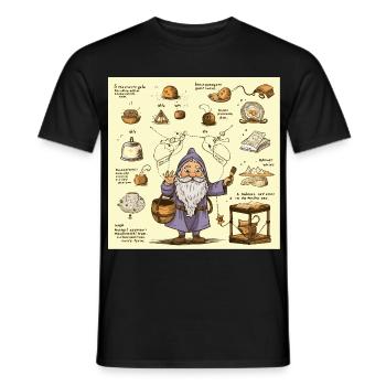 Magicien de cuisine d’alchimie - T-shirt homme - noir - Devant - AI Model Male 178 light (178cm)