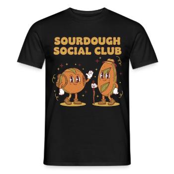 Sourdough Social Club Bread Baking Sourdough - Men's T-Shirt - black - Front - AI Model Male 178 light (178cm)