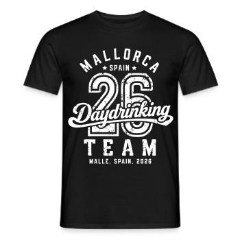 Équipe de Daydrinking Malle 2026 pour tout le monde - T-shirt homme - noir - Devant - AI Model Male 178 light (178cm)