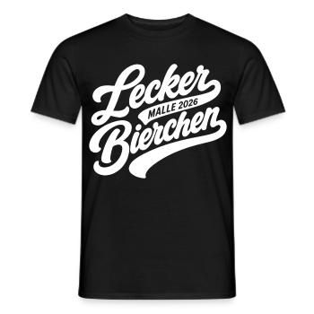 Lecker Bierchen Malle 2026 Malle we're coming - Men's T-Shirt - black - Front - AI Model Male 178 light (178cm)