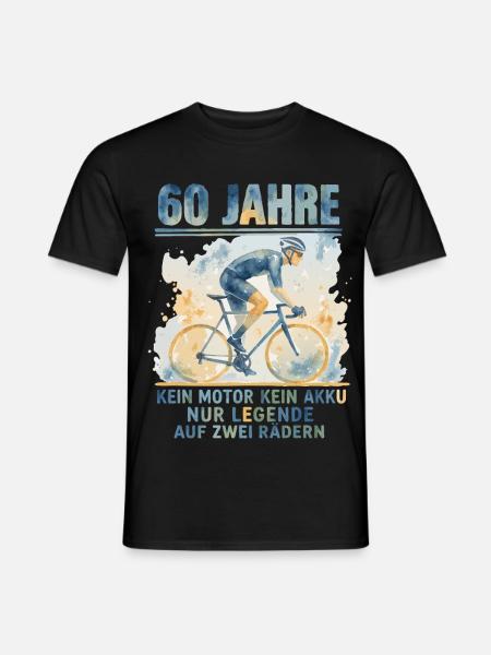 60 Jahre Radfahrer Legende Zwei Räder - Männer T-Shirt - Schwarz