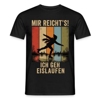 Mir reicht's Ich geh eislaufen Retro Shirt - Männer T-Shirt - Schwarz - Vorne - AI Model Male 178 light (178cm)