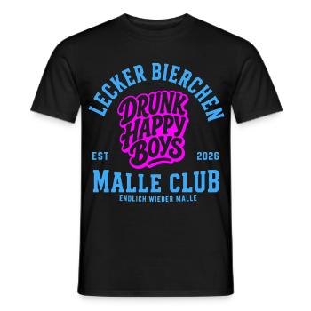 Malle 2026 Lecker Bierchen Malle Club - Männer T-Shirt - Schwarz - Vorne - AI Model Male 178 light (178cm)