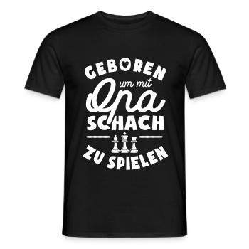 Geboren um mit Opa Schach zu spielen - Männer T-Shirt - Schwarz - Vorne - AI Model Male 178 light (178cm)