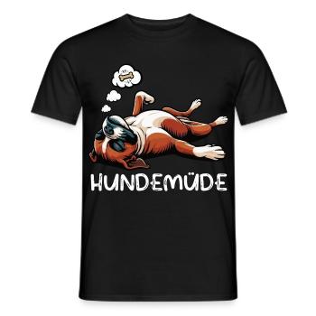 Hundemüde Boxer Boxerhalter Boxerhund Boxerhunde - Männer T-Shirt - Schwarz - Vorne - AI Model Male 178 light (178cm)