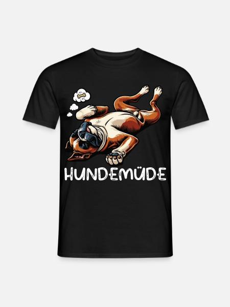 Hundemüde Boxer Boxerhalter Boxerhund Boxerhunde - Männer T-Shirt - Schwarz