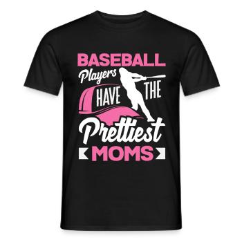 Les joueurs de baseball ont les plus belles mamans - T-shirt homme - noir - Devant - AI Model Male 178 light (178cm)
