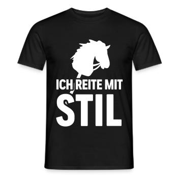 Cheval de Loisir | Rouler avec style | Sports | Don - T-shirt homme - noir - Devant - AI Model Male 178 light (178cm)