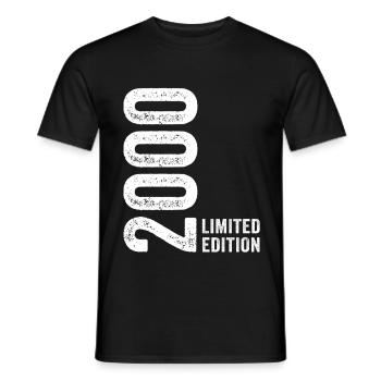 2000 Édition Limitée 26 ans anniversaire - T-shirt homme - noir - Devant - AI Model Male 178 light (178cm)