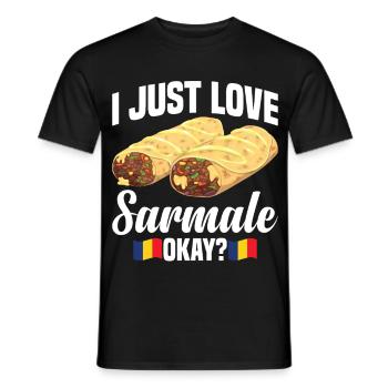 Rumänische Sarmale-Küche Snack Serbisch - Männer T-Shirt - Schwarz - Vorne - AI Model Male 178 light (178cm)