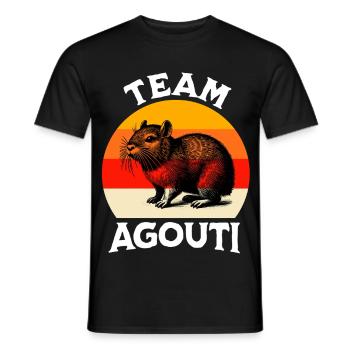 Team Aguti - Männer T-Shirt - Schwarz - Vorne - AI Model Male 178 light (178cm)