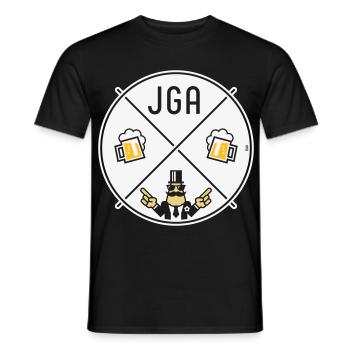 Signe de main du marié Signe de bière Symbole NEG 3C - T-shirt homme - noir - Devant - AI Model Male 178 light (178cm)