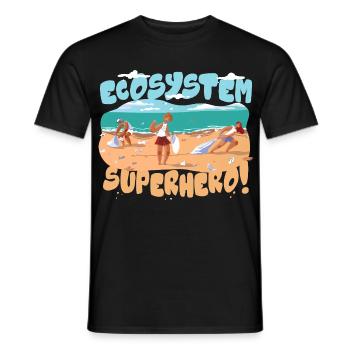 Ecologist Ecology - Men's T-Shirt - black - Front - AI Model Male 178 light (178cm)