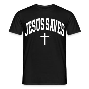 Jésus sauve - T-shirt homme - noir - Devant - AI Model Male 178 light (178cm)