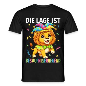 Die Lage Ist Besäufniserregend - Männer T-Shirt - Schwarz - Vorne - AI Model Male 178 light (178cm)