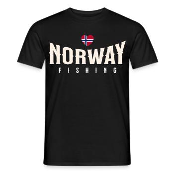Norvège Pêche - T-shirt homme - noir - Devant - AI Model Male 178 light (178cm)