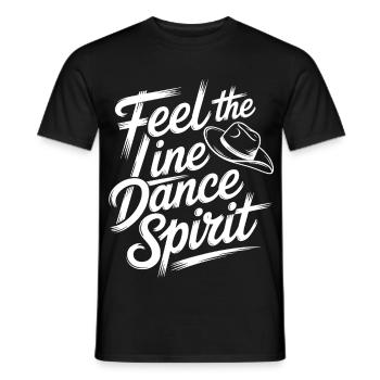 Spüre den Line Dance Spirit - Männer T-Shirt - Schwarz - Vorne - AI Model Male 178 light (178cm)