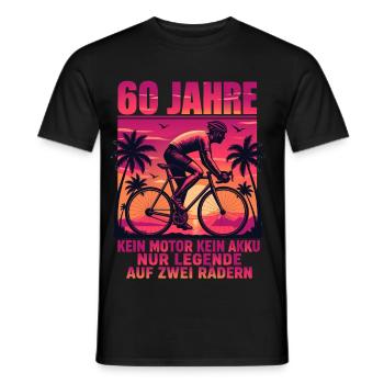 60 Jahre Rennrad Legende - Männer T-Shirt - Schwarz - Vorne - AI Model Male 178 light (178cm)