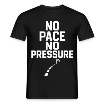No Pace No Pressure - Men's T-Shirt - black - Front - AI Model Male 178 light (178cm)