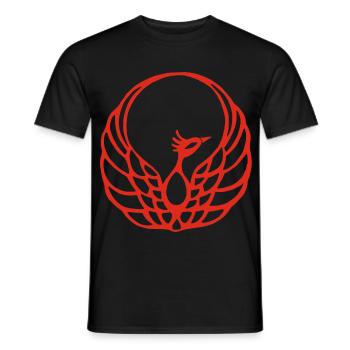 Red Phoenix - Men's T-Shirt - black - Front - AI Model Male 178 light (178cm)