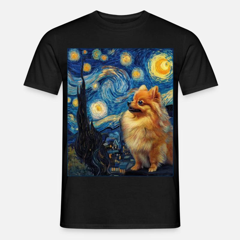 Zwergspitz Spitz Pomeranian - Männer T-Shirt - Schwarz