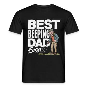 Meilleur détecteur de métaux Papa Détecteur de métaux - T-shirt homme - noir - Devant - AI Model Male 178 light (178cm)