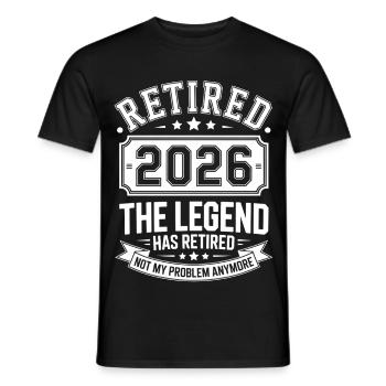 Retired 2026 Funny Retired Graphic Men Retirement - Men's T-Shirt - black - Front - AI Model Male 178 light (178cm)