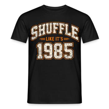 Shuffle Like It's 1985 Vintage Anniversary Gift - Men's T-Shirt - black - Front - AI Model Male 178 light (178cm)