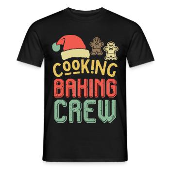 Équipe de cuisson de Noël – Équipe de cuisson et de boulanger - T-shirt homme - noir - Devant - AI Model Male 178 light (178cm)