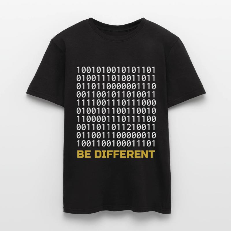 Be Different: Binary Pattern with Message Men's T-Shirt