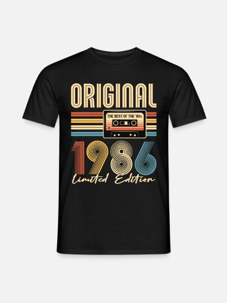 40. Geburtstag, 40 Jahre, Original 1986 - Männer T-Shirt - Schwarz