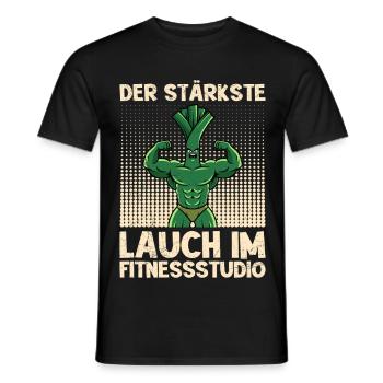 Gewichtheben DER STÄRKSTE LAUCH IM FITNESSSTUDIO - Männer T-Shirt - Schwarz - Vorne - AI Model Male 178 light (178cm)