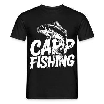 Cap Fishing Carp - Men's T-Shirt - black - Front - AI Model Male 178 light (178cm)