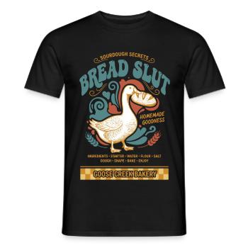 Sourdough funny pun Baking Baker Bread Making - Men's T-Shirt - black - Front - AI Model Male 178 light (178cm)
