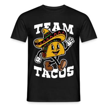 Team Tacos | Fröhlicher Taco Sombrero Cartoon - Männer T-Shirt - Schwarz - Vorne - AI Model Male 178 light (178cm)